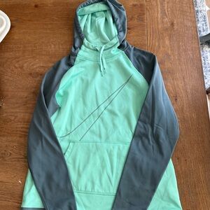Women’s Mint and Gray Nike Hooded Sweatshirt